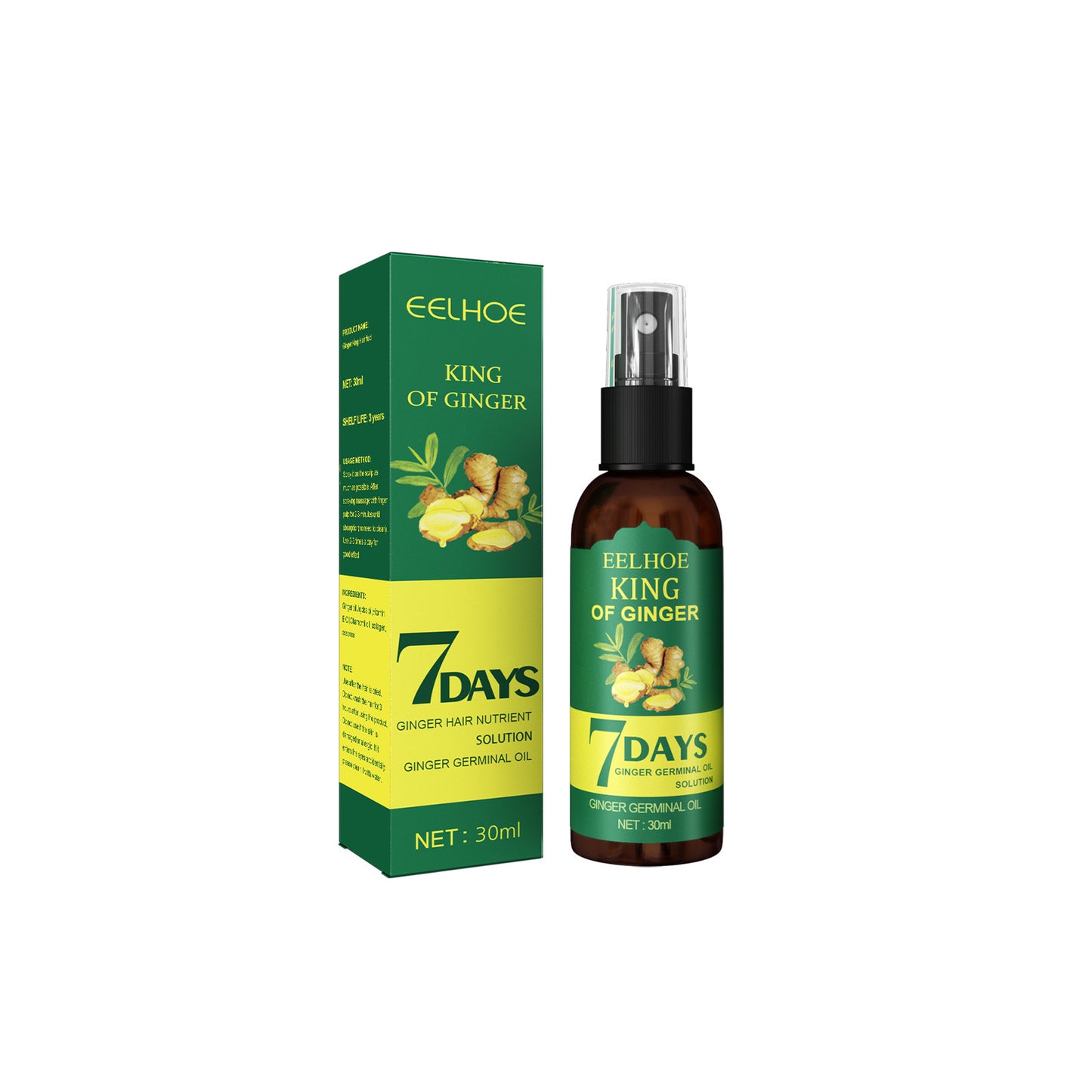 Ginger Hair Spray Strong Hair Massage Scalp Hair Thickening Hair Solid Hair Anti-hair Loss Repair Liquid